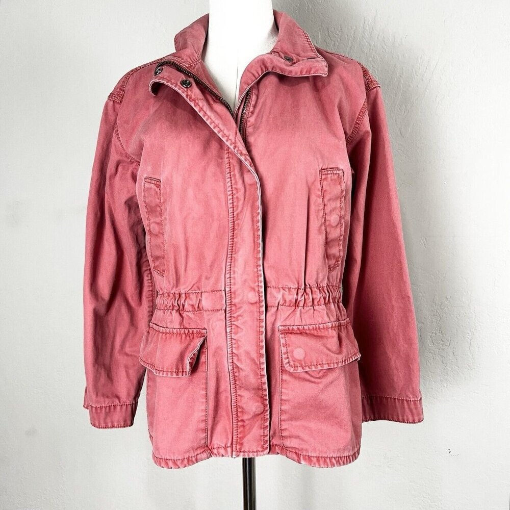 Madewell Utility Jacket Prospect Pink Spiced Rose 100% Cotton Military Size XS
